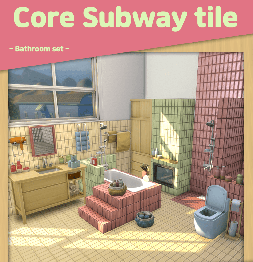 Скриншот мода Ванная комната Core Subway tile